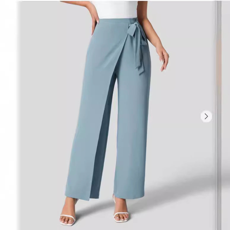 Pantalon Large Taille Haute Femme