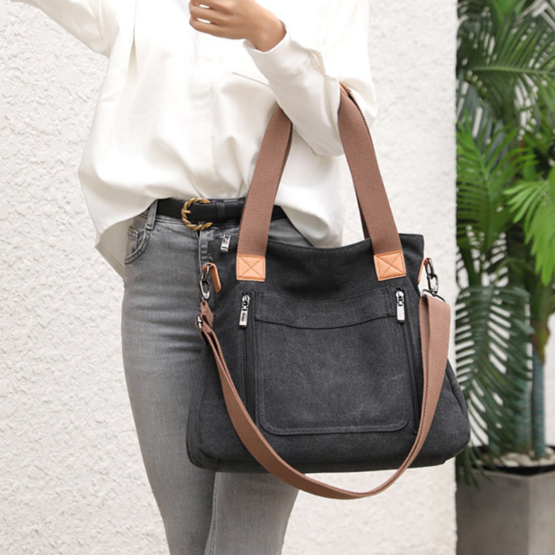 Sac Cabas Femme en Toile - Grand Format Décontracté