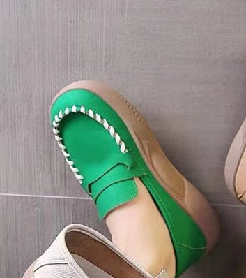 Mocassins en Cuir Souple pour Femme – Style Rétro