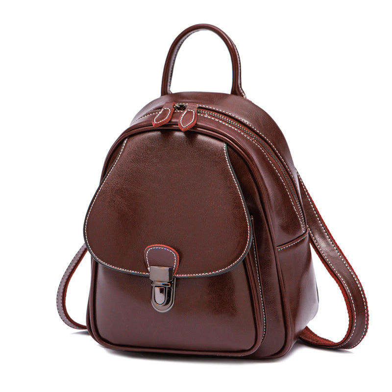 Sac à Dos en Cuir Véritable pour Voyage et Quotidien
