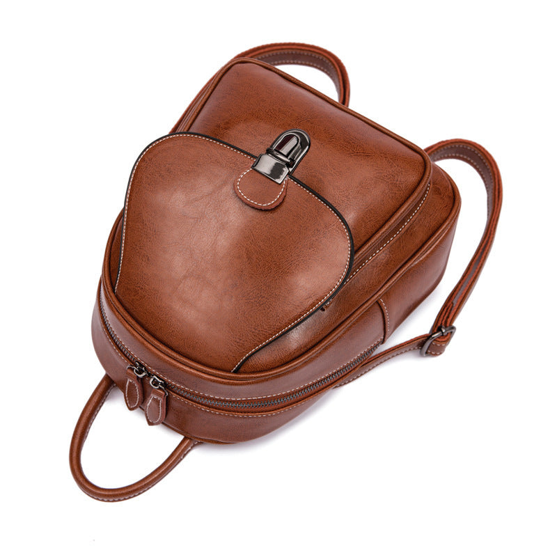 Sac à Dos en Cuir Véritable pour Voyage et Quotidien