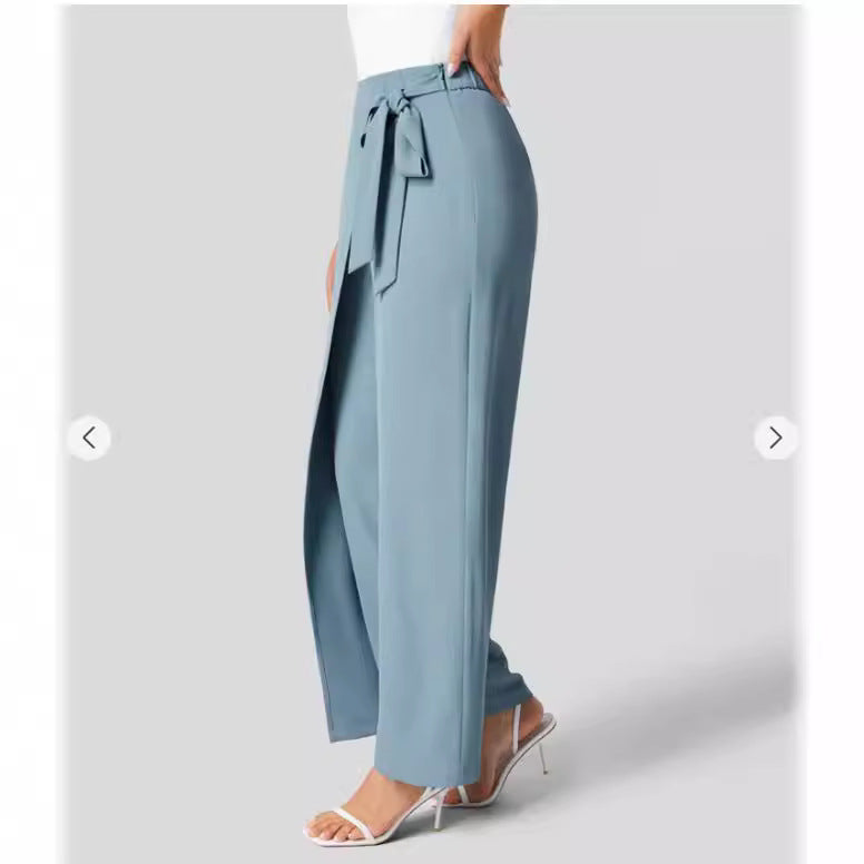 Pantalon Large Taille Haute Femme
