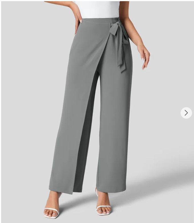 Pantalon Large Taille Haute Femme