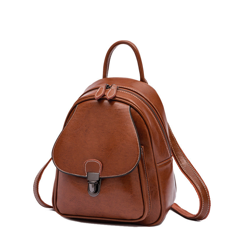 Sac à Dos en Cuir Véritable pour Voyage et Quotidien