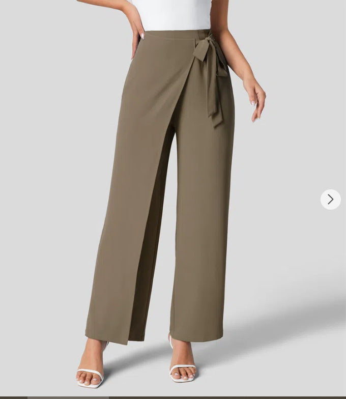 Pantalon Large Taille Haute Femme