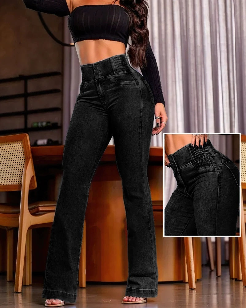 Pantalon Skinny Taille Haute Femme