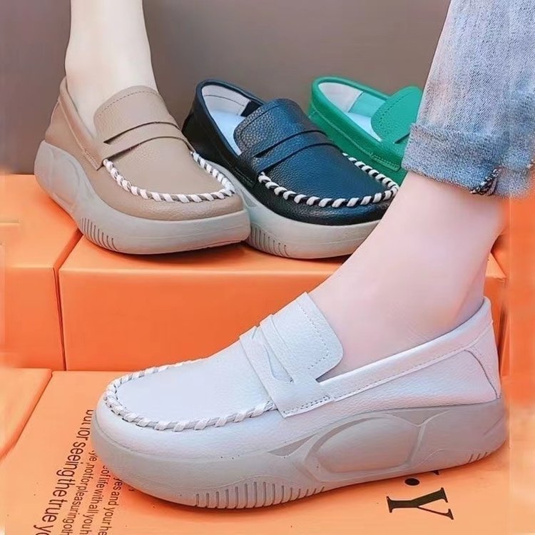 Mocassins en Cuir Souple pour Femme – Style Rétro
