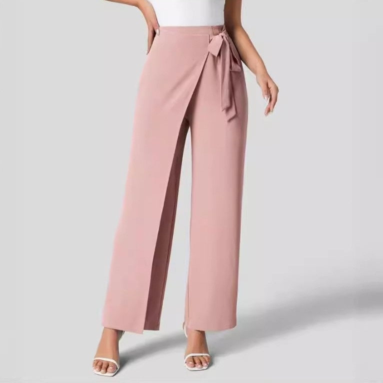 Pantalon Large Taille Haute Femme