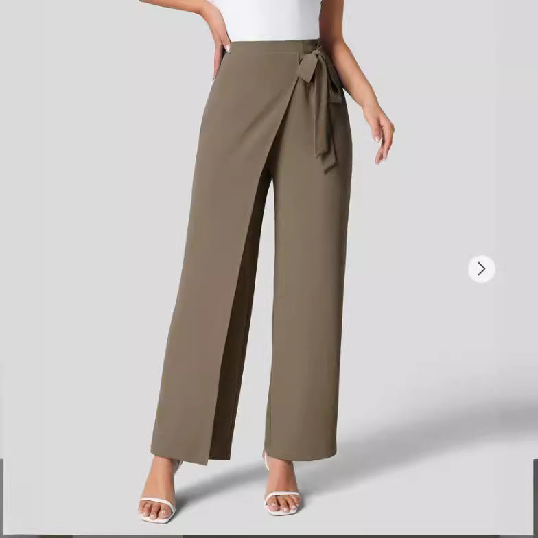 Pantalon Large Taille Haute Femme