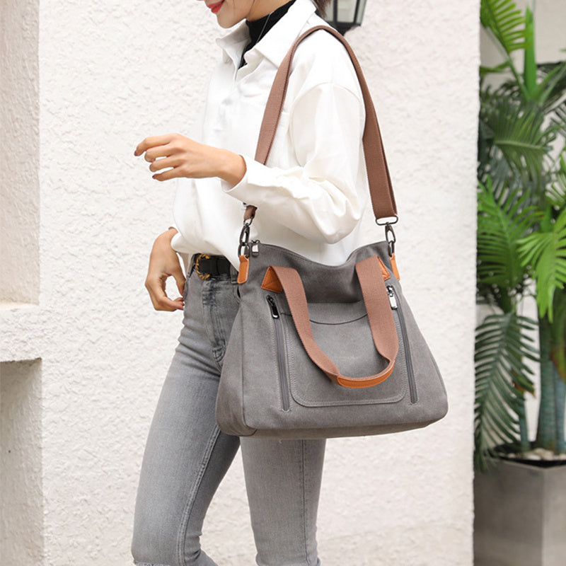Sac Cabas Femme en Toile - Grand Format Décontracté