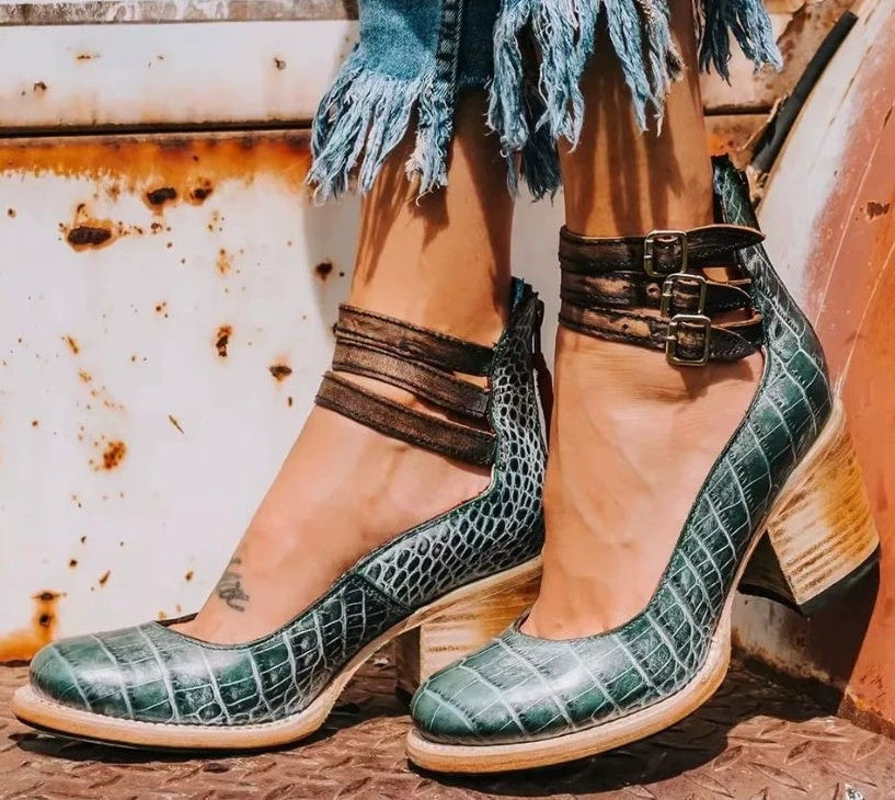 Escarpins Imprimé Serpent