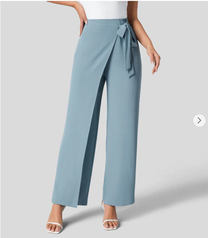 Pantalon Large Taille Haute Femme