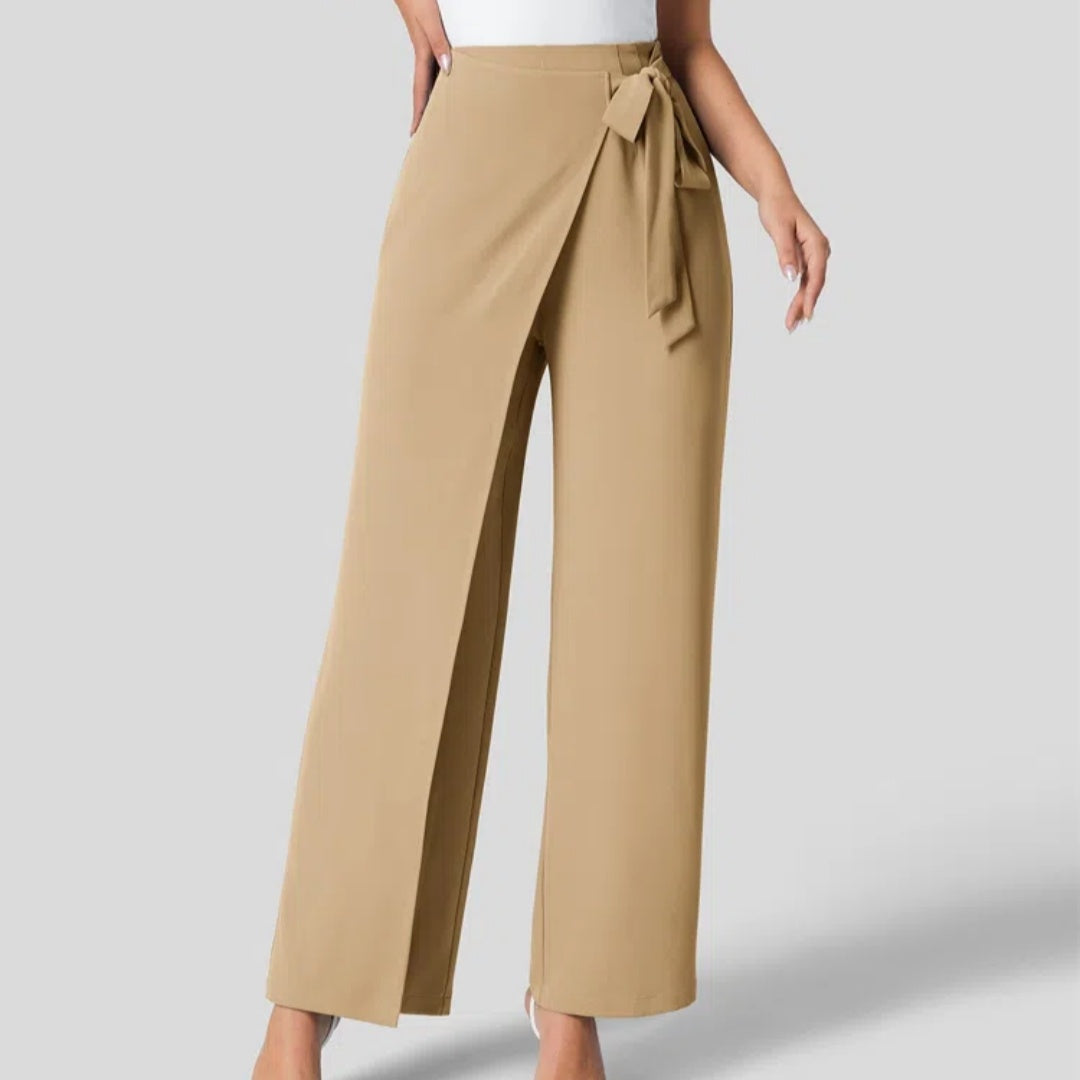 Pantalon Large Taille Haute Femme
