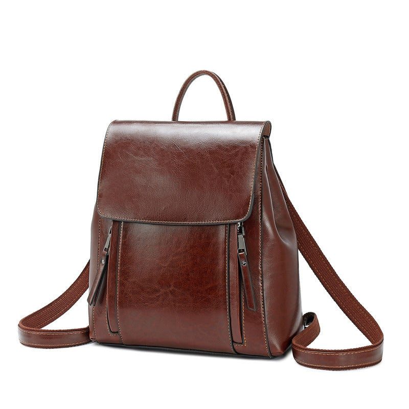 sac à dos en cuir à finition huilée