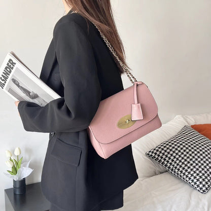 Mini sac carré en cuir à boucle chic