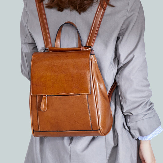 sac à dos en cuir à l'Aspect ciré