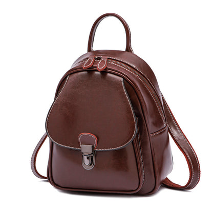 Sac à Dos en Cuir Véritable pour Voyage et Quotidien