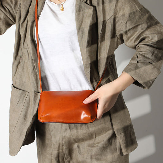 Sac à Épaule Miniature en Cuir de Vachette Vintage