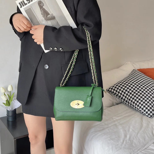 Mini sac carré en cuir à boucle chic