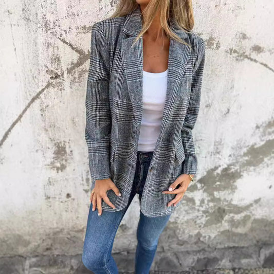 Veste Femme Pied-de-poule Rétro