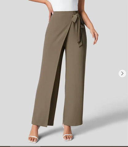 Pantalon Large Taille Haute Femme