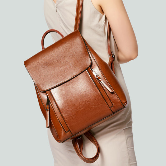 sac à dos en cuir à finition huilée